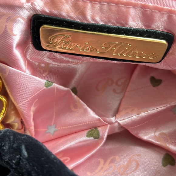 Paris Hilton Mini Black Velvet Bag - Picture 5 of 9